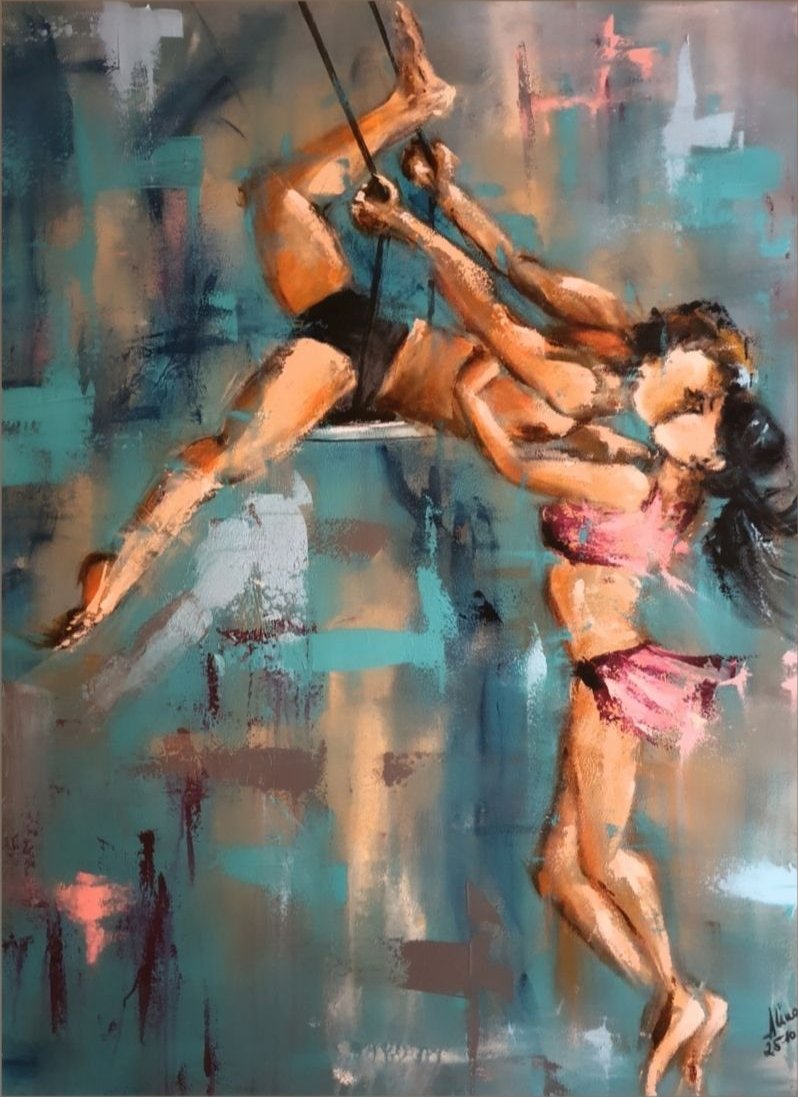 ArteDiAlina.com painting: while I'm falling